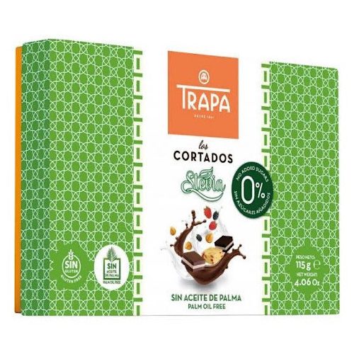 Trapa Cortados Stevia 115g  - Auswahl an zuckerfreien, mit Stevia gesüßten Bonbons