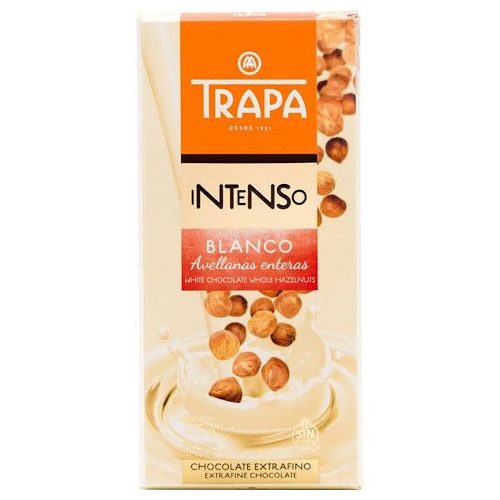 Trapa Intenso Blanco Avellana 175g - Weiße Schokolade mit ganzen Haselnüssen
