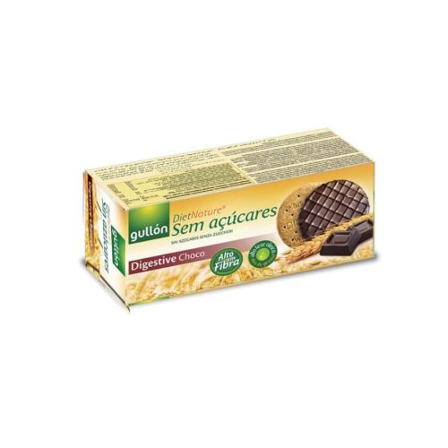 Gullón Digestive Choco - zuckerfreier, ballaststoffreicher Schokoladenkeks, 270 g.