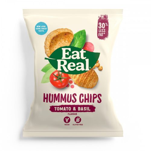 Eat Real Hummus Chips - Tomate und Basilikum 45g