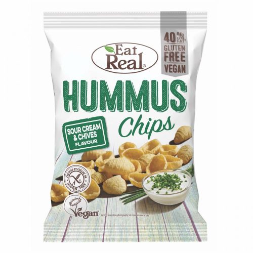Eat Real Hummus Chips - Sauerrahm-Geschmack und Schnittlauch 45g