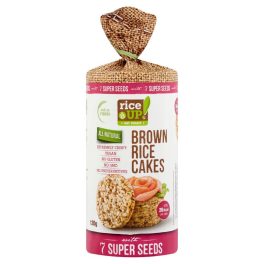   Rice Up, Puffierter Vollkorn-Braunreis-Snack mit 7 Superkörnern, 120g.