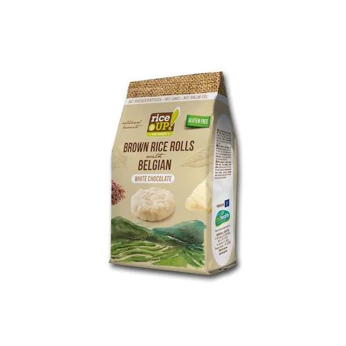 Riceup Vollkornsnack Aus Braunem Reis Mit Weißer Schokolade 50 G