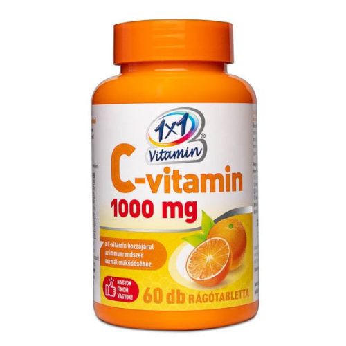 1x1 Vitaday Vitamin C 1000 mg Kautabletten mit Orangengeschmack (60 Stk.)