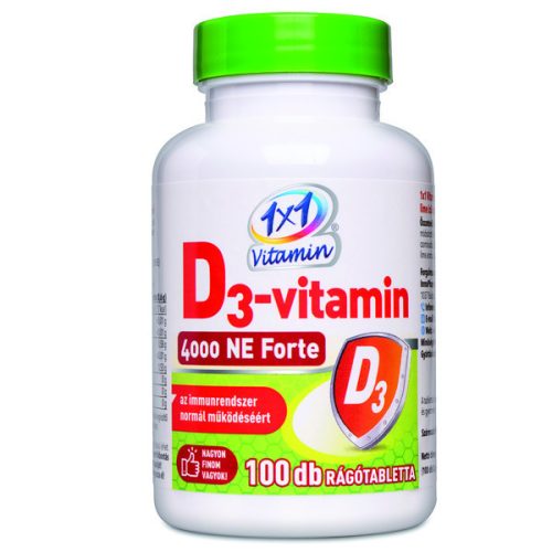 1x1 Vitamin Vitamin D3 4000 IU Forte mit Limettengeschmack und Süßungsmittel (100 Stk.)