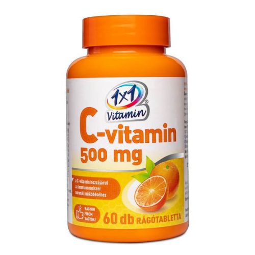1x1 Vitaday Vitamin C 1000 mg Kautabletten mit Orangengeschmack (60 Stk.)