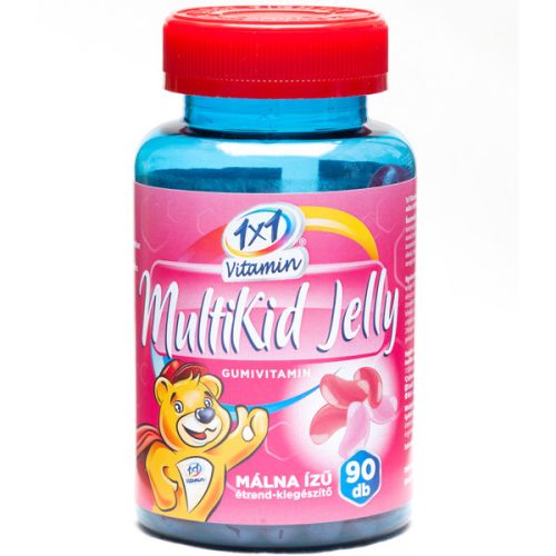 1x1 Vitamin MultiKid Plus Vitamin- und Mineralstoffergänzungsmittel Gummivitamin mit Himbeergeschmack und 12 aktiven Inhaltsstoffen 90 x