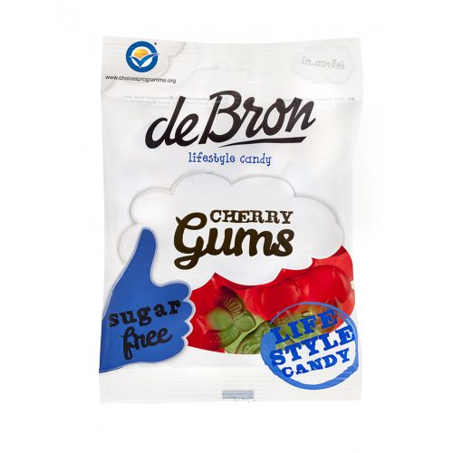 DeBron ''Cherry gums'' zuckerfreie Bonbons 90 g