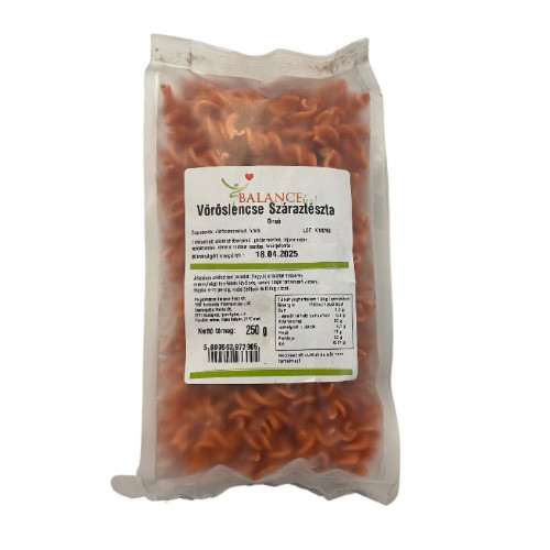 Balance Food Spiralnudel aus roten Linsen 250 g (glutenfrei, eifrei, sojafrei, Ballaststoff-Quelle)