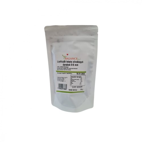 Gefriergetrocknete Olivenstücken, schwarz, 0-6 mm, 50g
