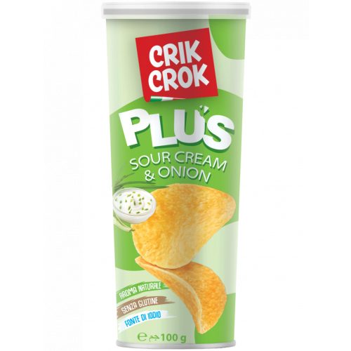 Crik Crok Chips mit Zwiebeln und saurer Sahne, glutenfrei, 100g