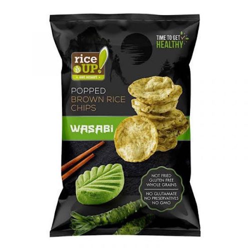 Rice up, Reis-Chips mit Wasabi-Geschmack, 60g.