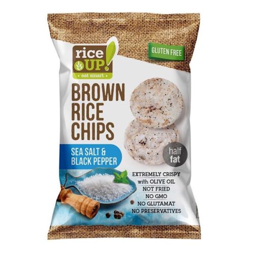 Rice up, salzige und pfeffrige Geschmacksrichtung Reis Chips, 60g.