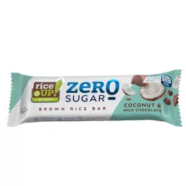   Rice Up, Zero Reisscheibe mit kokosnussgeschmackter Milchschokolade, ohne zugesetzten Zucker, 18g