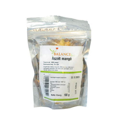 Getrocknete Mango, ohne zugesetzten Zucker, 100g.