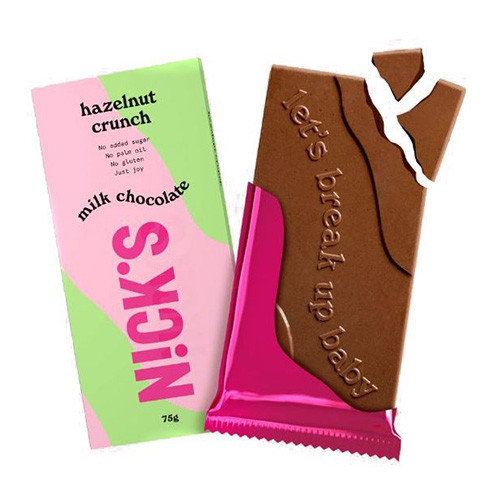 Nick's Haselnuss-Knusper-Schokolade, mit Erdnüssen, 75 g