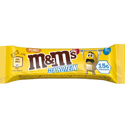 M&M's Protein Erdnussriegel, Erdnuss-Proteinstange, 51g