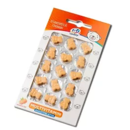   1x1 Vitamin 1000 mg Vitamin C + Vitamin D3 Kautabletten mit Orangengeschmack, Hagebuttenextrakt und Süßungsmitteln
