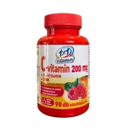  1x1 Vitamin 1000 mg Vitamin C + Vitamin D3 Kautabletten mit Orangengeschmack, Hagebuttenextrakt und Süßungsmitteln