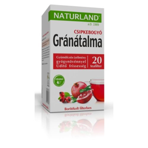 Naturland Gránátalma-Csipkebogyó gyümölcstea 20x2 g