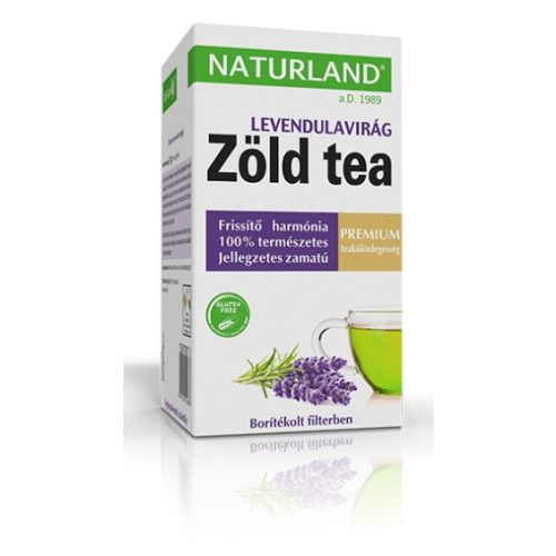 Naturland Prémium Zöld tea levendulavirággal 20x1,5 g