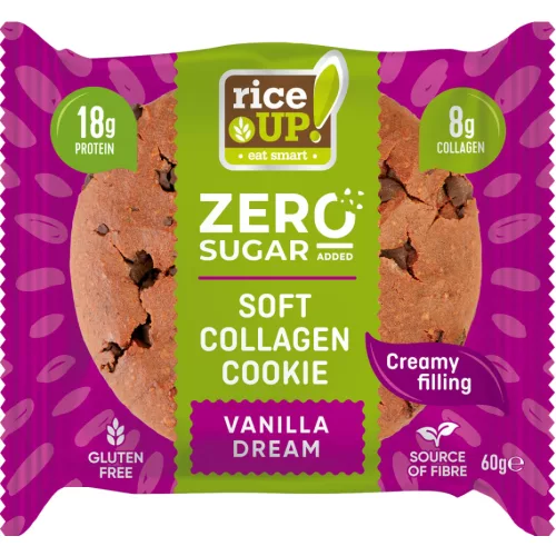 Rice UP Zéro Kollagén, protein keksz Vanília ízű, 60 g