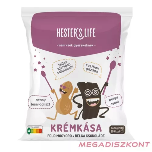 Hester's Life Haferbrei 50 g – cremiger Haferbrei mit Erdnüssen und belgischer Schokolade