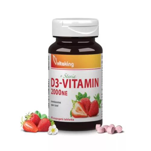 Vitaking D3-vitamin 2000NE ( 90 db epres szopogató tabletta)