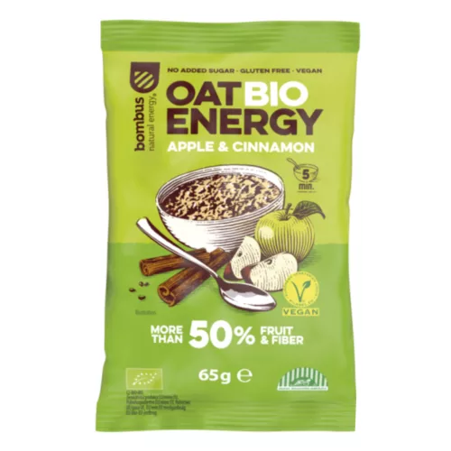 Bombus BIO Energy zabkása, alma és fahéj, 65 g
