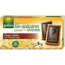   Gullón Choco Tablet, Étcsokoládés keksz hozzáadott cukor nélkül, 150 g