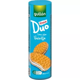 Gullon Mega Duo Vanílás szendvicskeksz, 500 g