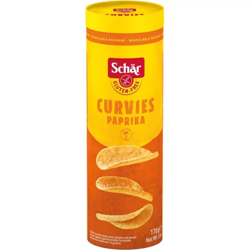 Schär Curvies chips paprikás, 170 g