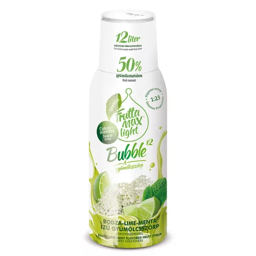 Fruttamax Bubble Holunder-Limette-Minze Light, 500 ml