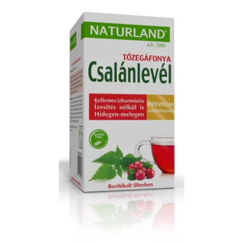 Naturland Premium Brennnesselblätter-Cranberry-Teemischung 20 × 1,2 g
