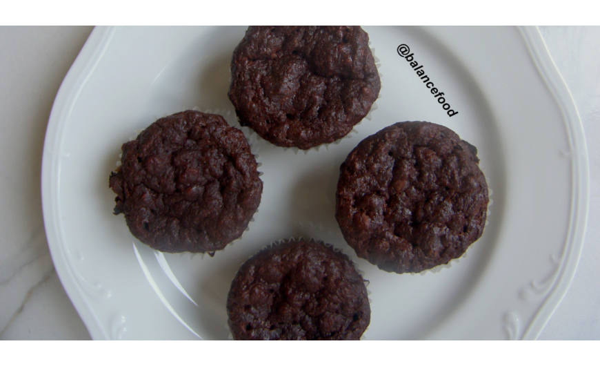 Schokoladen-Bananen Muffin (glutenfrei, laktosefrei, zuckerfrei)